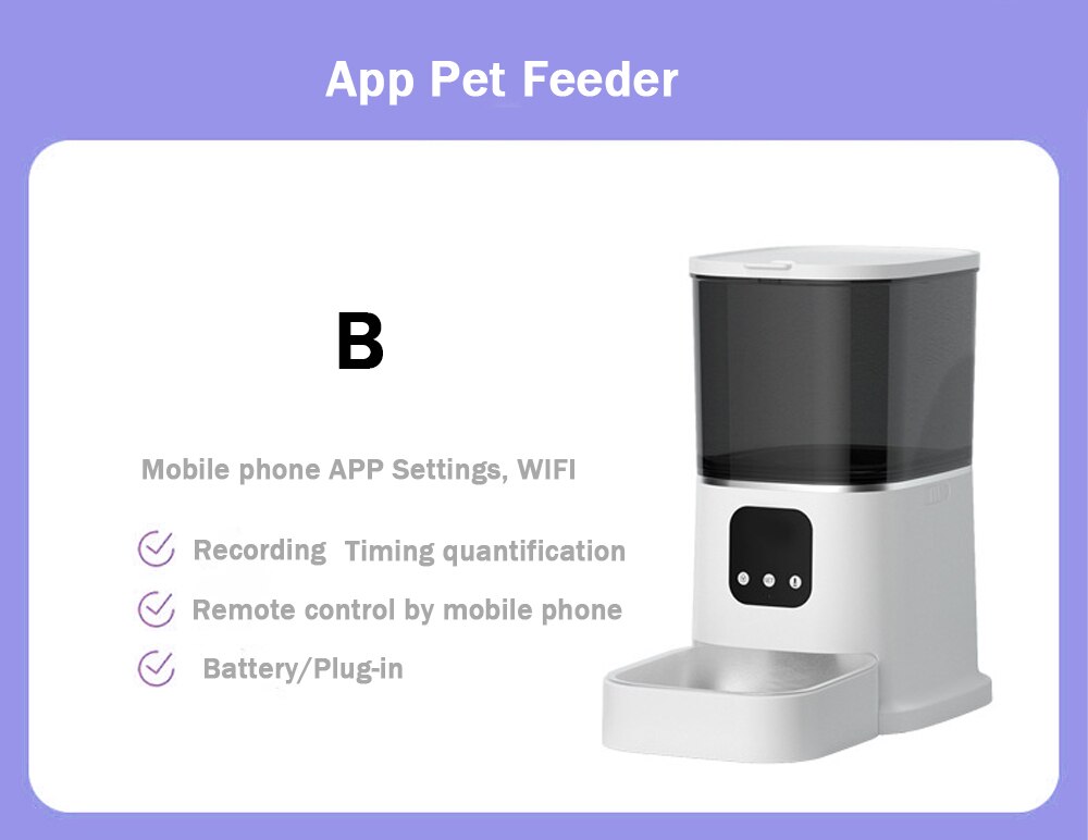 Bol automatique Intelligent pour animal de compagnie, pour chats et chiens, WiFi, distributeur Intelligent de nourriture sèche, bol d'enregistrement vidéo vocal